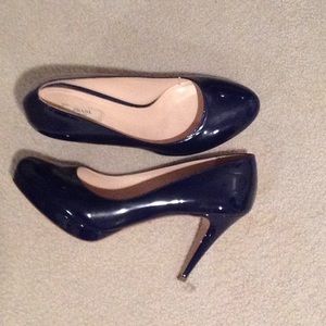 Prada blue patient leather shoes